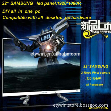 New design 32 inch desktop oem all in one pc ,gaming computer All In One PC barebone system without HDD,CPU,Memory
